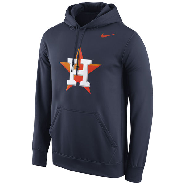 Men Houston Astros Nike Logo Performance Pullover Hoodie Navy->cleveland indians->MLB Jersey